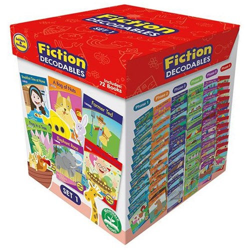 Junior Learning Letters & Sounds Fiction Decodables Set One UK Phonics Phase 1, Set of 72 Books