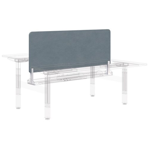 Fiord Centre Desk Screen 1200x600mm Fletcher Cornflower/White