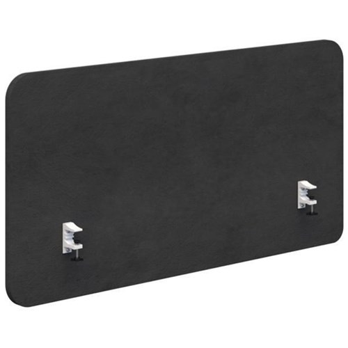 Fiord Side Mount Desk Screen 1500x650mm Fletcher Pepper/White