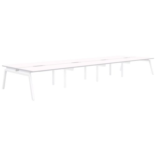 Accent Balance Angle 8 Pod Desk 1200x800mm Snow/White