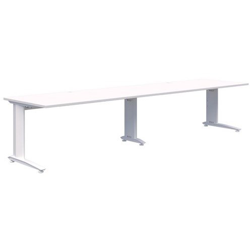 Accent Energy 2 Pod Desk 1500x800mm, Snow Velvet/White