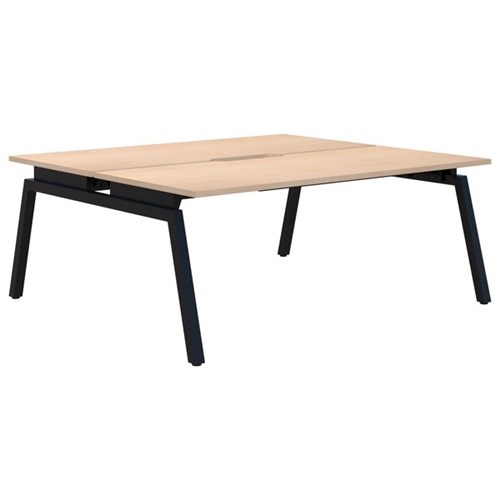 Accent Balance Angle 2 Pod Desk 1500x800mm Refined Oak/Black