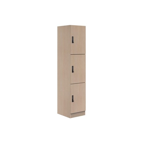Mascot Digital Locking 3 Door Locker 450x1900mm Refined Oak