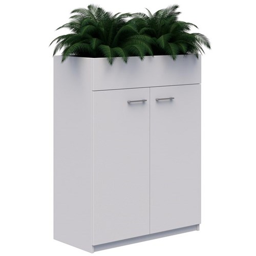 Mascot Lockable Planter Cabinet 900x1200mm Snow Velvet