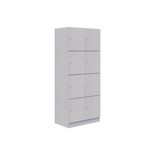 Mascot Keyed Locking 8 Door Locker 900x1900mm Silver Strata