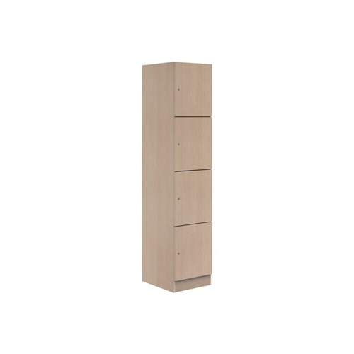 Mascot Keyed Locking 4 Door Locker 450x1900mm Refined Oak