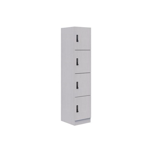 Mascot Digital Locking 4 Door Locker 450x1900mm Silver Strata