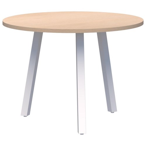 Fiord Round 3 Leg Table 900mm Refined Oak/White