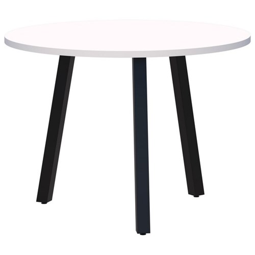 Fiord Round 3 Leg Table 900mm Snow Velvet/Black
