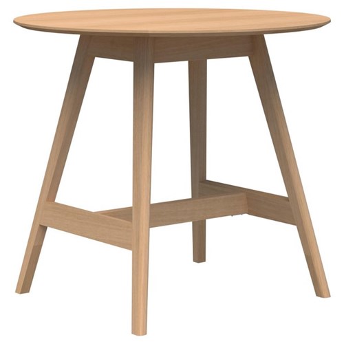 FIORD Round Leaner 1200 x 1050mm Tasmanian Ash Veneer Top with Solid Wood Base