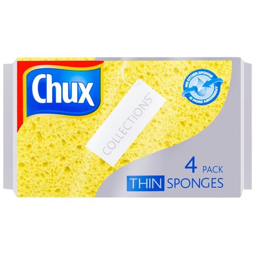 Chux Collections Thin Cleaning Sponge, Pack of 4