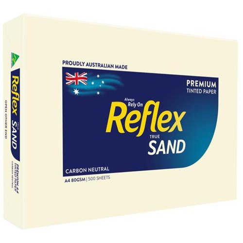 Reflex A4 80gsm Sand Colour Copy Paper, Pack of 500