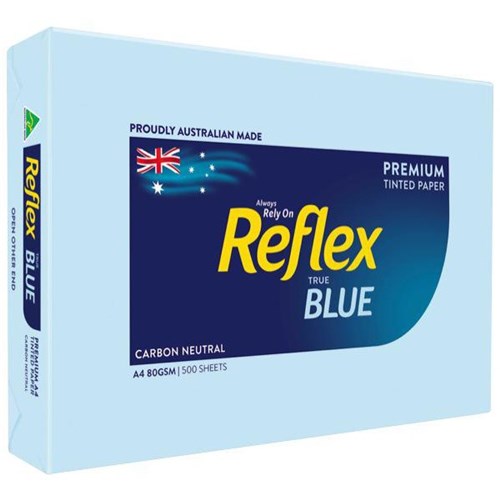 Reflex A4 80gsm Blue Colour Copy Paper, Pack of 500