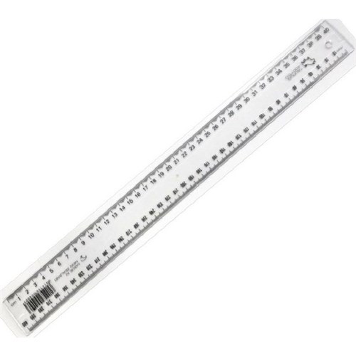 Taurus Plastic Ruler 40cm Clear