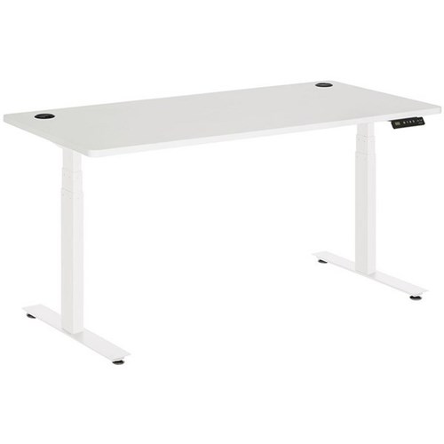 Amplify Rapid Assembly Electric Height Adjustable Desk Dual Motor 1500x750mm White/White
