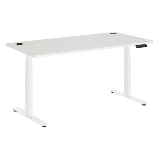 Amplify Rapid Assembly Electric Height Adjustable Desk Dual Motor 1800x800mm White/White