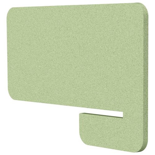 Boyd Acoustic Desk Divider Side Slot 800mm Leaf Green