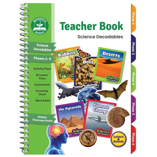 Junior Learning Decodables Teacher Book Science UK Phonics Phase 2-6