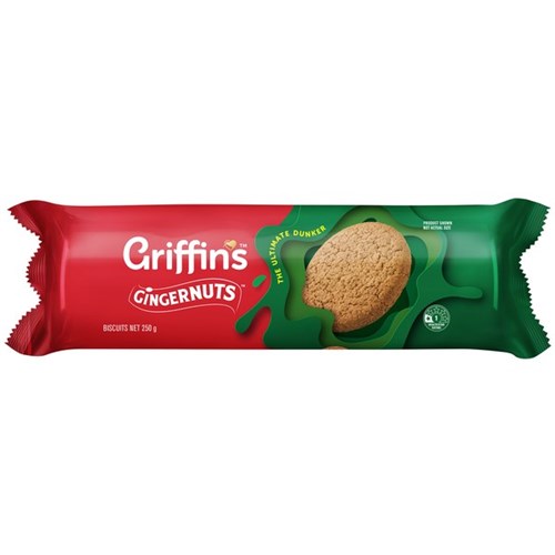 Griffin's Gingernuts Biscuits 250g, Carton of 20