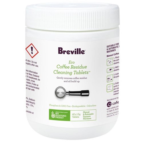 Breville Coffee Machine Eco Coffee Residue Cleaning Tablets, Pack of 40