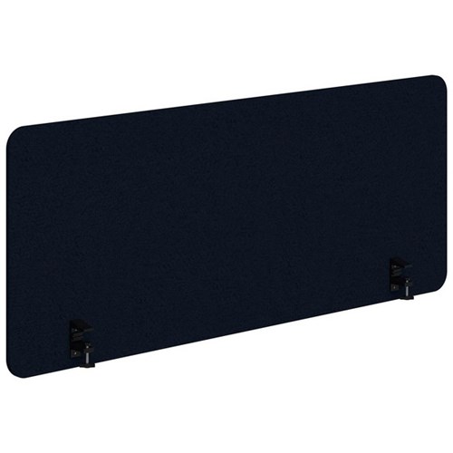 Fiord12 Acoustic Side Mount Desk Screen 1500x595mm Navy/Black