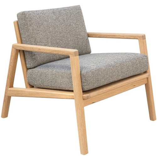 Akito American Ash Timber Occasional Chair 715x780mm Augustus Grey/Natural