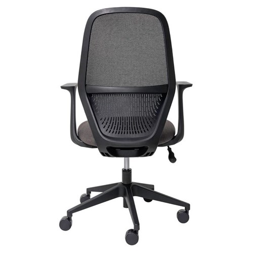 Mondo Soho Chair With Arms Mesh Back Unassembled Black/Black