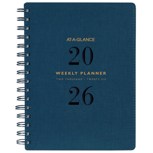 At-A-Glance A5 Diary Planner Week To View PU 2026 Navy