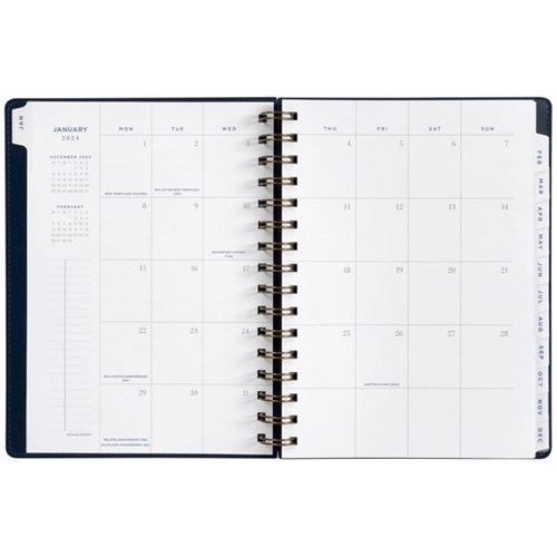 At-A-Glance A5 Diary Planner Week To View PU 2026 Navy