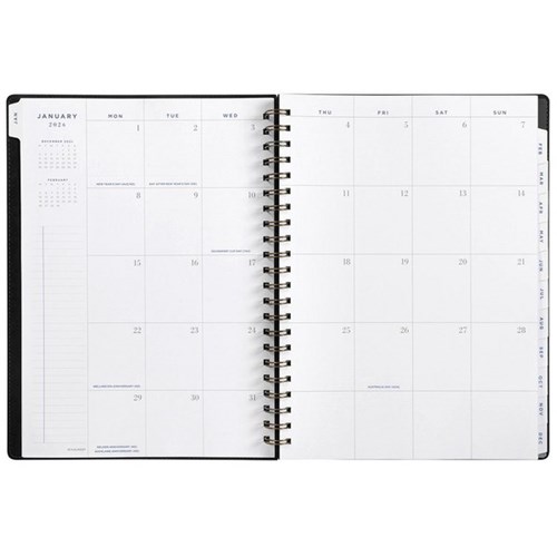 At-A-Glance Signature A4 Week To View Diary 2026 Black