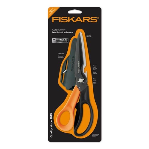 Fiskars Cuts+More<sup>TM</sup> Multi-Tool Scissors Black