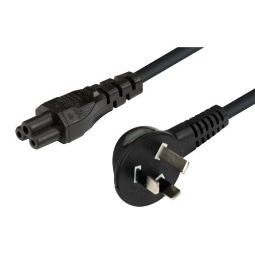 Dynamix Power Cord 3 Pin Flat Head to IEC C5 Female Connector 7.5A 2m Black