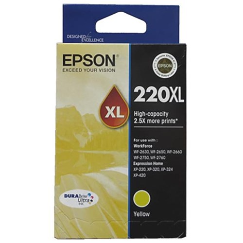 Epson 220XL Yellow Ink Cartridge High Yield