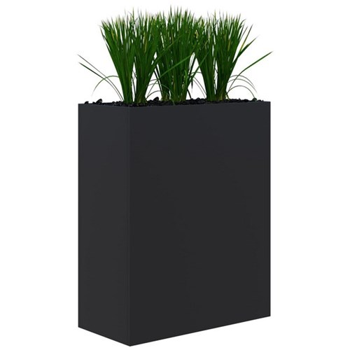 Fiord Planter Including Artificial Plants 900x1200mm Black/Grass