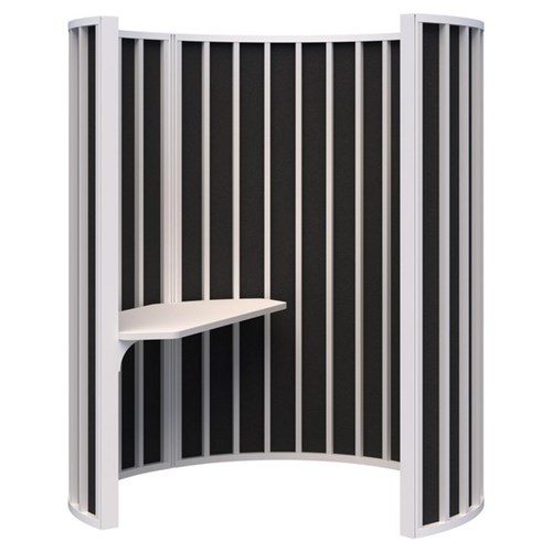 Connect 1 Person Focus Space 1620x1890mm Snow Velvet/White/Charcoal