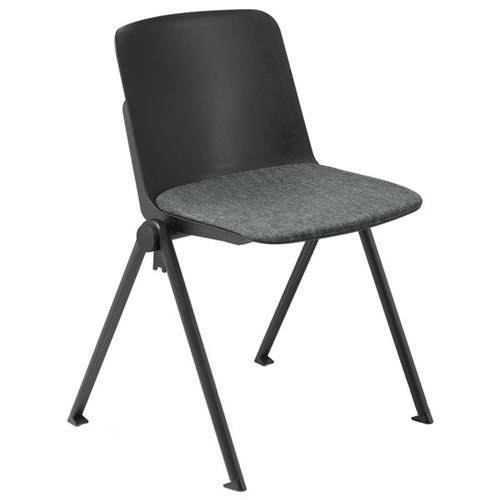 Scout 4 Leg Upholstered Visitors Chair Black/Anthracite