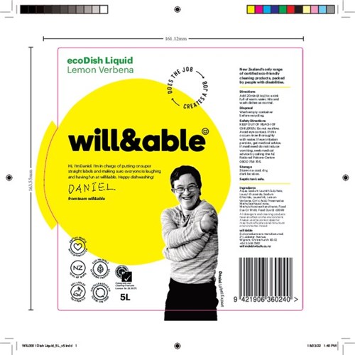 Will&Able ecoDish Dishwashing Liquid 5L