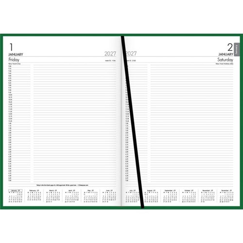 Collins A41 Eco Diary A4 1 Day Per Page 2025 Green