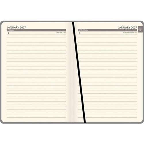 Collins A51 Diary A5 1 Day Per Page 2025 Executive Grey