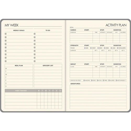 Collins Lifestyle Planner A5 Week To View Undated Tan