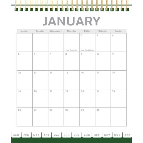 CALENDAR DESK COLLINS MONTH TO VIEW BEAUTIFUL BLOOMS 2027