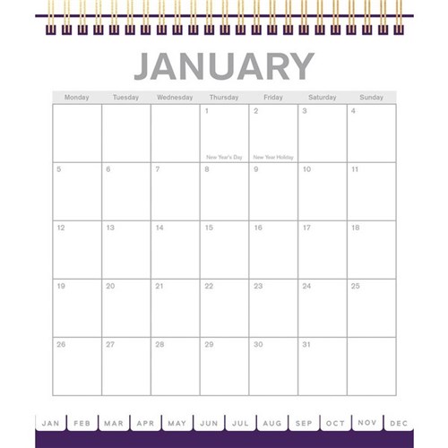 CALENDAR DESK COLLINS MONTH TO VIEW PAINTERLY 2027