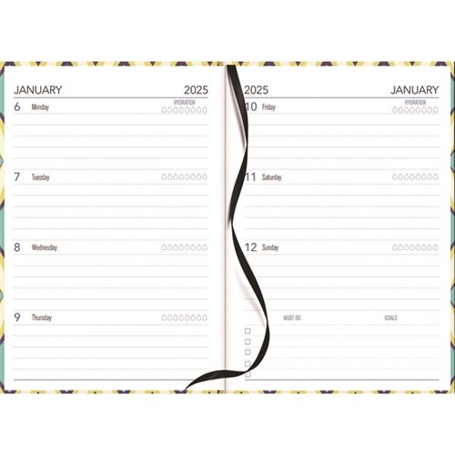 DIARY COLLINS A53 WEEK TO VIEW KALEIDOSCOPE ASSORTED 2027