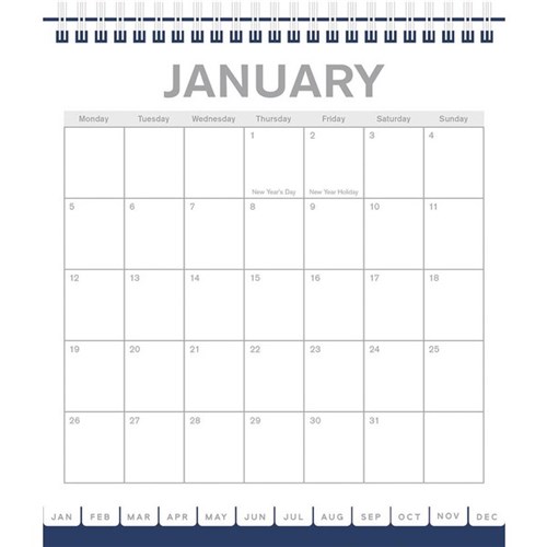 Collins Desk Calendar 2025 NZ Bay