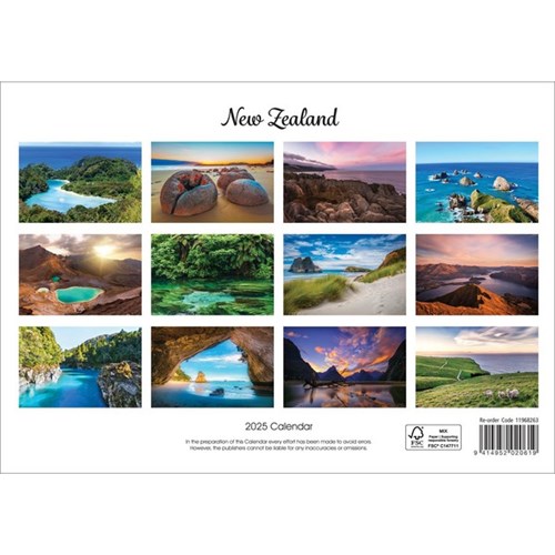 Collins Rosebank Wall Calendar A4 2027 Coastal Scenes