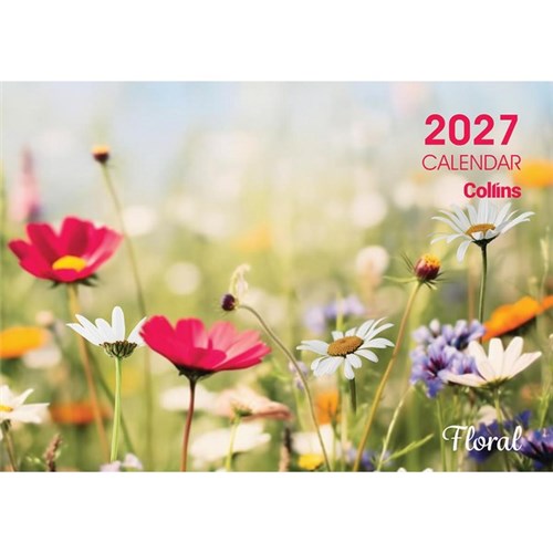 Collins Rosebank Wall Calendar A4 2027 Floral