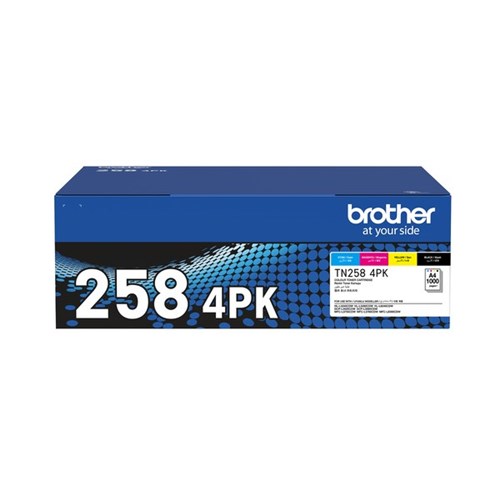 Brother TN2584PK CMYK Laser Toner Cartridge, Pack of 4