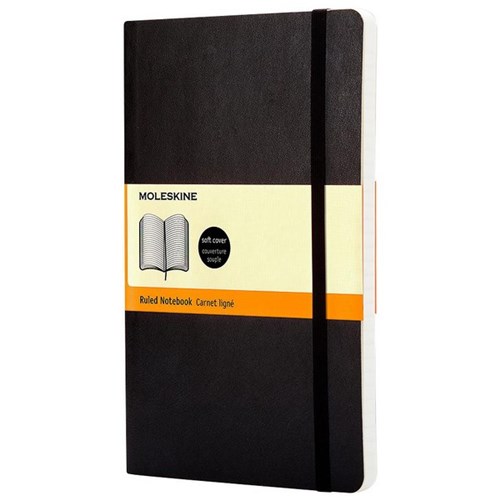 Moleskine Soft Cover Notebook Ruled 130x210mm Black 192 Pages