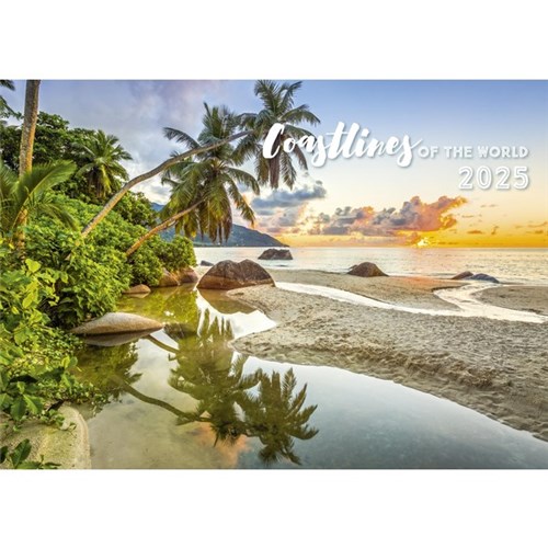 Easy2C Wall Calendar Coastlines Of The World 2025