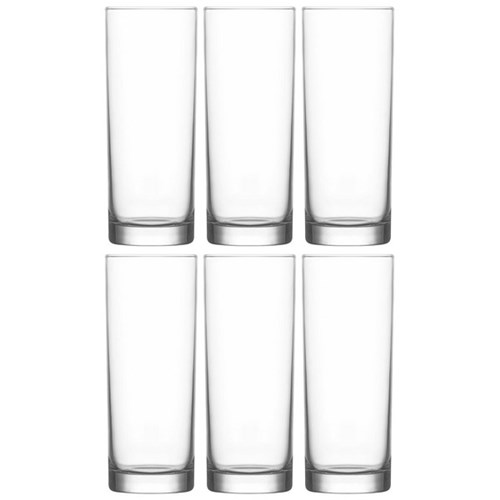 Lav Liberty Tall Glass Tumbler 360ml, Box of 6
